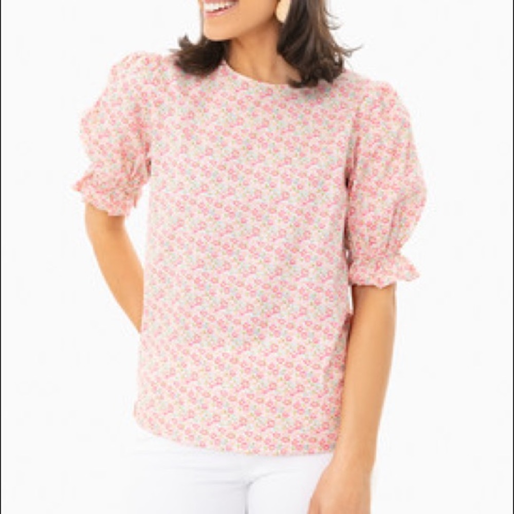 *NWOT* English Factory - Floral Bee Blouse in Pink Floral - Size L